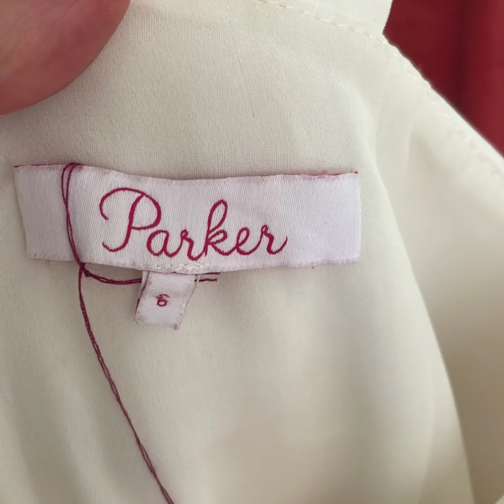 WHITE RUFFLE PARKER DRESS - Picture 2 of 2